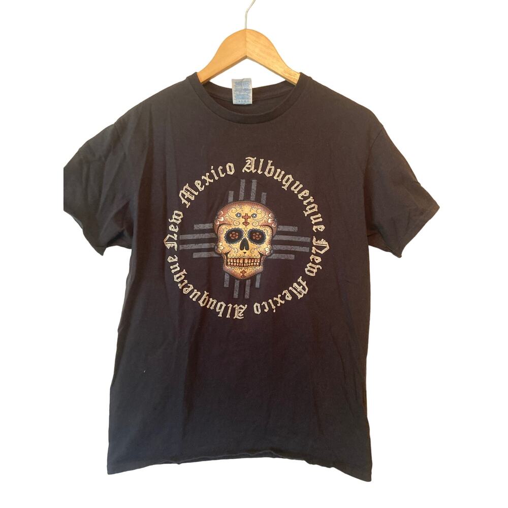 Sugar Skull Day Of The Dead Graphic T Skull Albuquerque New Mexico M Black